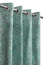 Galaxy Home Decor Premium Foil Rose Velvet Curtains for Window- 5 Feet (Pack of 2) Island