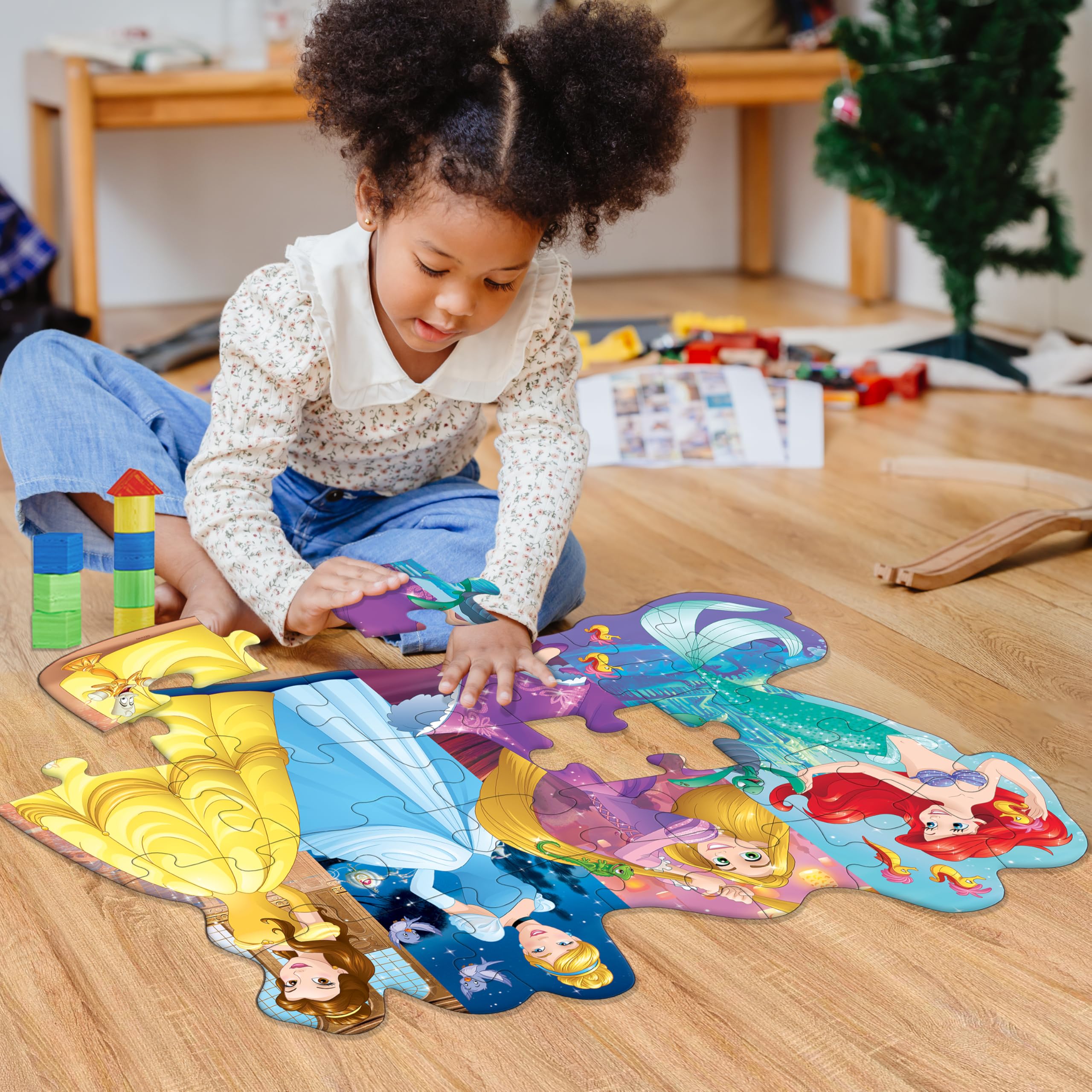 Ravensburger Disney Princess Pretty Princesses Shaped Floor Puzzle | 24-Piece Jigsaw | Unique Pieces | Kid-Friendly | Model Number: 05453 - Image 5