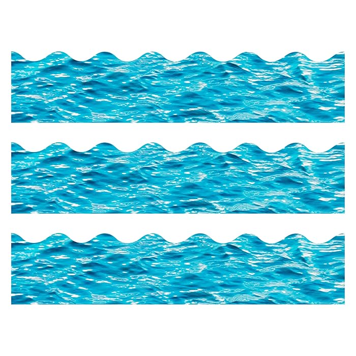 Buy 57.4 Ft Ocean Wave Bulletin Board Borders 50 Pcs Under The Sea