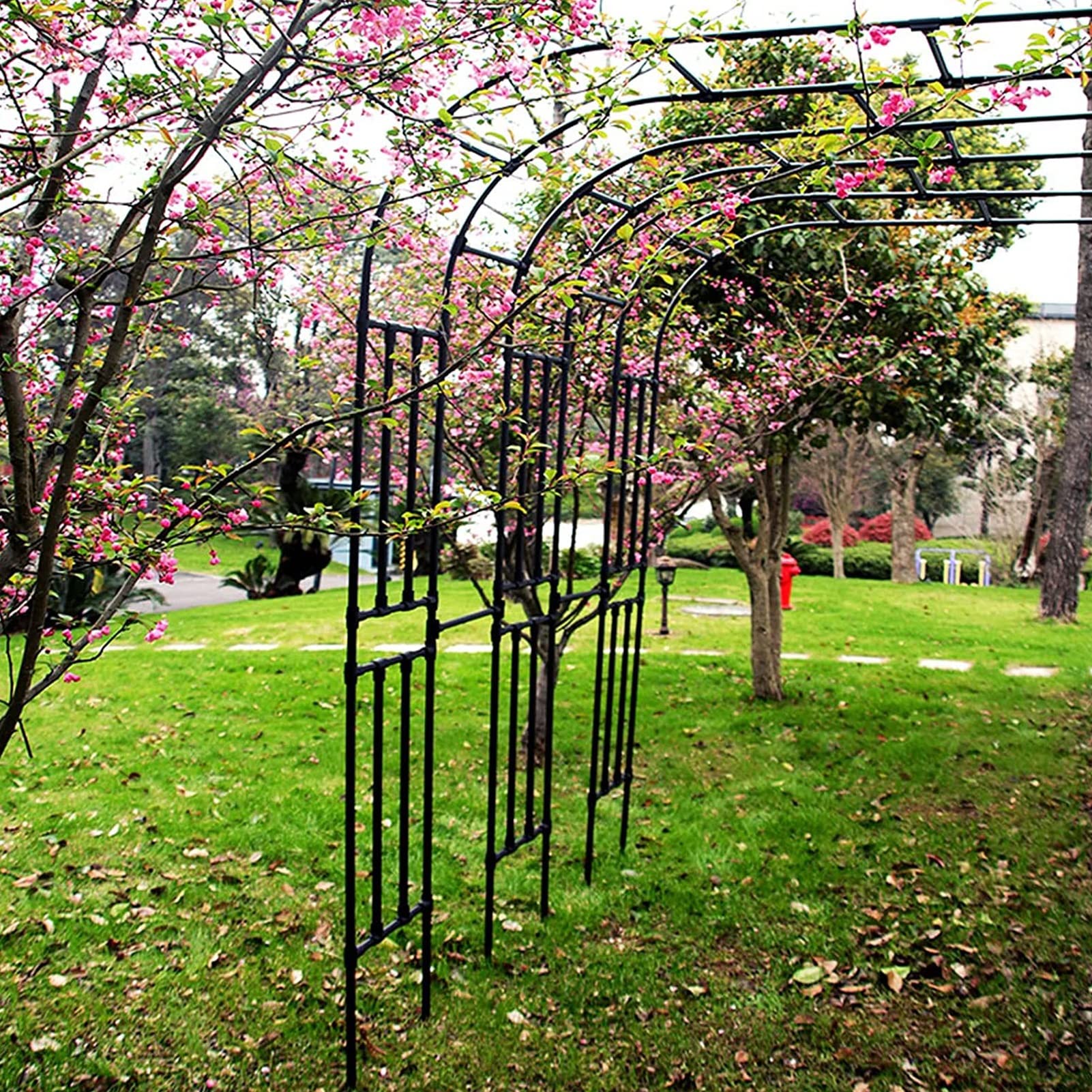 COSTWAY Pérgola De Jardin De Metal De 240 Cm, Enrejado De Arco De Jardin  Para Plantas, image size:1601x1601