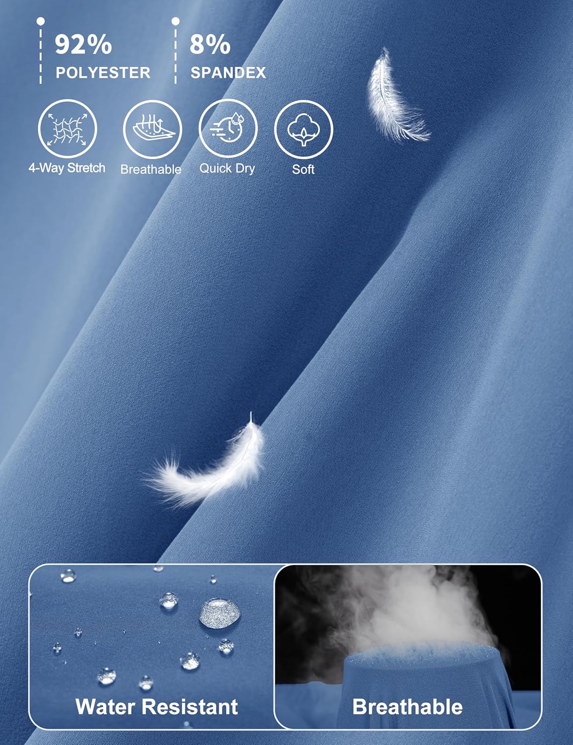 MAGCOMSEN Women's Hiking Capris Pants UPF 50+ Lightweight Quick Dry Workout Travel Summer Casual Pants Zipper Pockets - Image 5