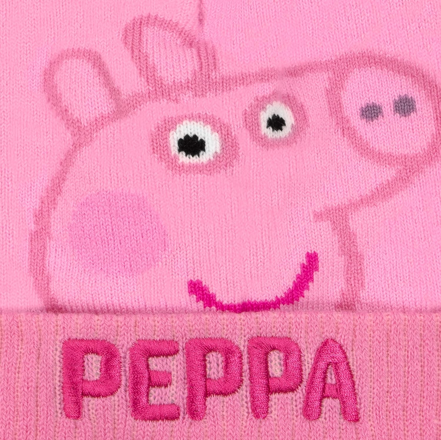 Peppa Pig Hat and Gloves Set | Kids Winter Gloves And Beanie Co Ord | Girls Winter Set | Pink One Size - Image 6