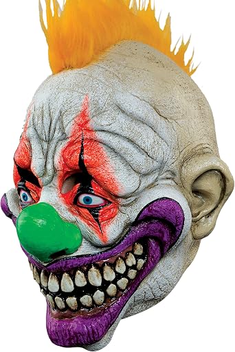 Prankster Mohawk Mombo Scary Clown Halloween Mask