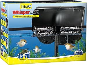 Tetra Whisper EX 70 Filter For 45 To 70 Gallon aquariums, Silent Multi-Stage Filtration