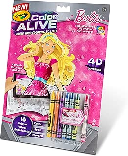 Crayola 95-1048 Color Alive Action Coloring Pages - Barbie, One Size, Multicolor - coolthings.us
