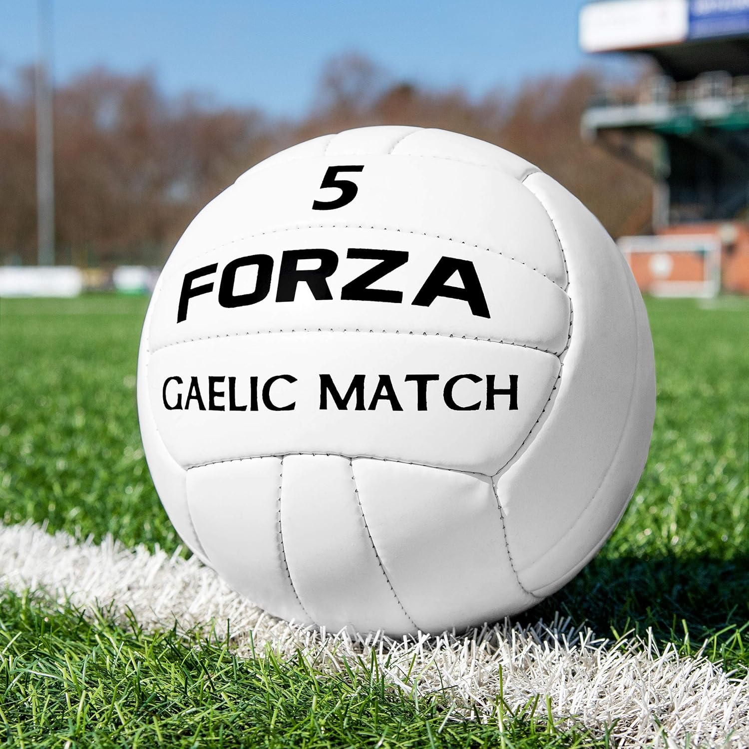 FORZA Gaelic Match Football | Official Size | 100% Hand Stitched