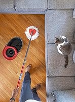 Vista 17 de O-Cedar EasyWring - Sistema de limpieza de suelos con balde y fregona giratoria de microfibra + 2 recambios adicionales, rojo/gris
