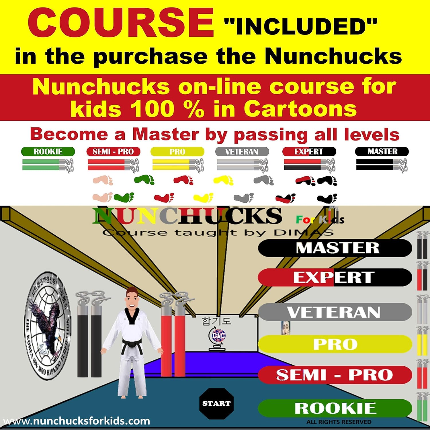 D&C Nunchucks for Kids 2 Pack Training Foam nunchucks 1 Black & 1 Red