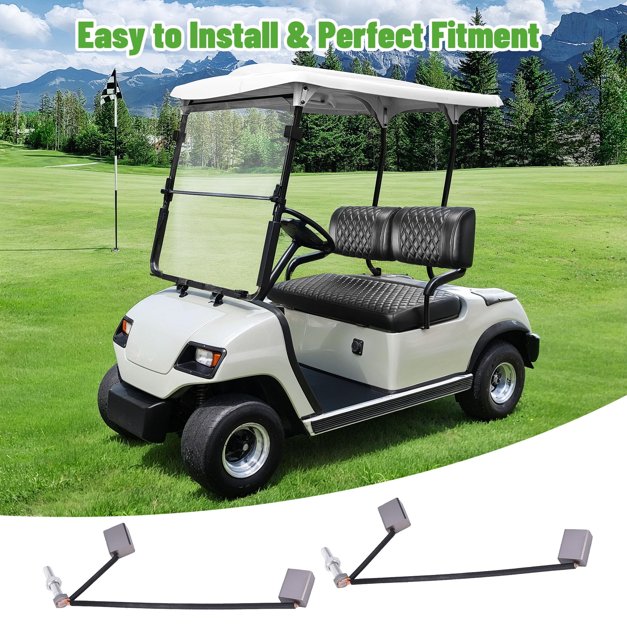 10L0L Golf Cart Hitachi Kit spazzole motore per Yamaha DM430-06, spazzole motore adatte per Yamaha G14 G16 G19 G20 G22 elettrico e G21 Gas, OEM JU2-H1801-20-00