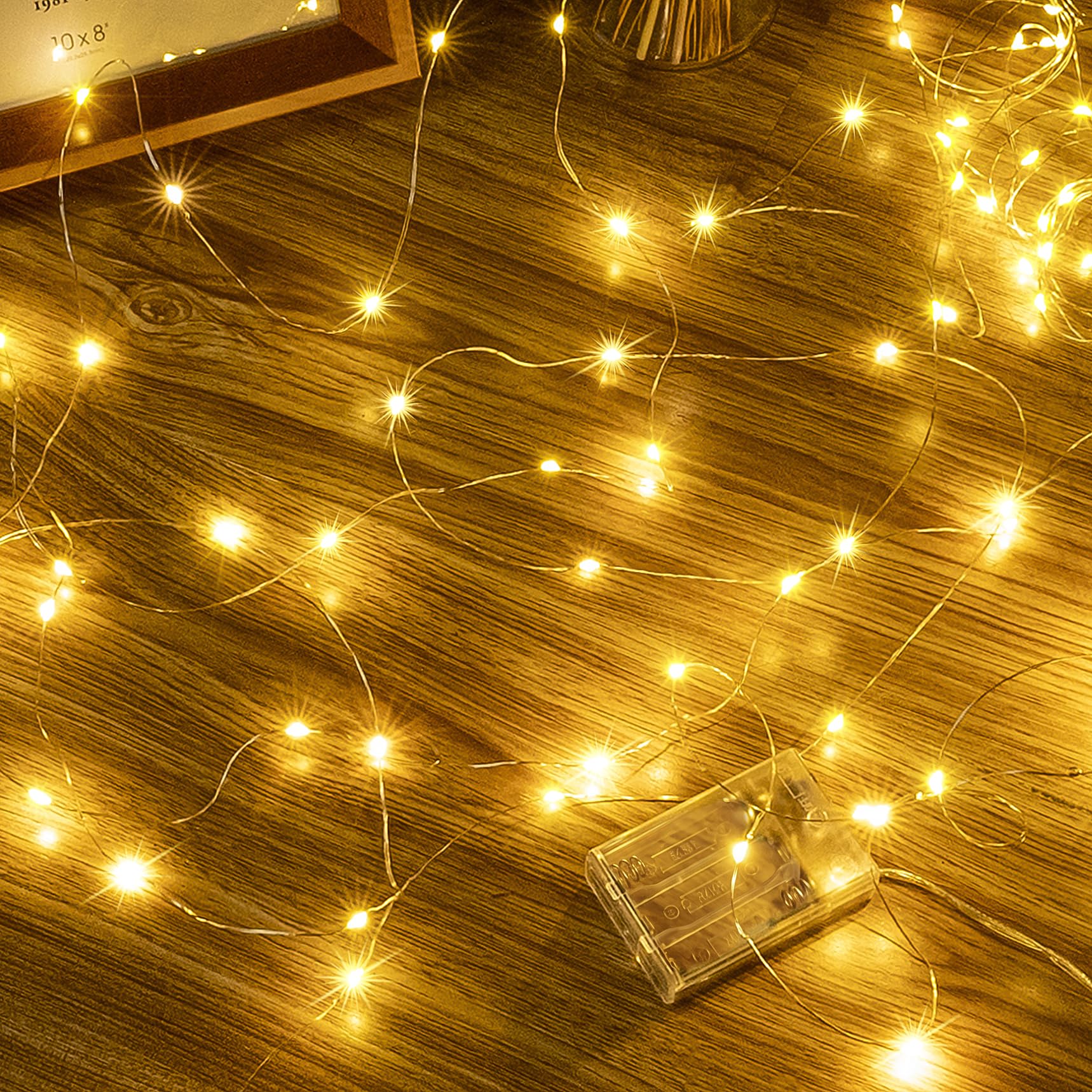 Ollny 5m 50 LED Fairy Lights Battery Operated Copper Wire Christmas Lights