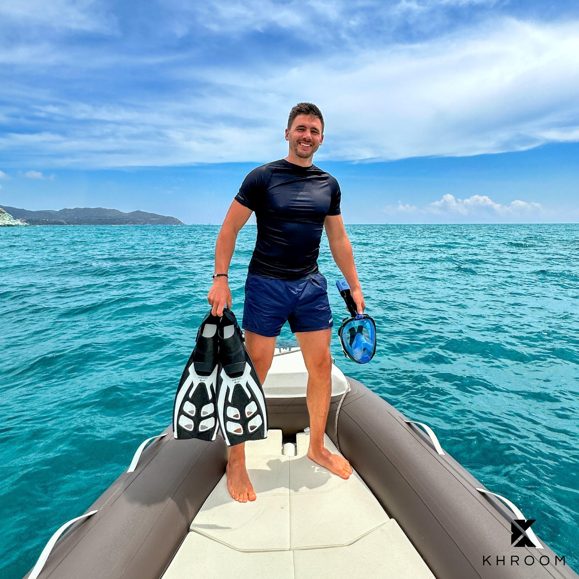 Khroom Aletas de esnórquel para Adultos 36-47 | Producto Premium Fabricado en Italia | Aletas de Buceo para Mujeres y Hombres | Aletas de natación para Adultos para esnórquel