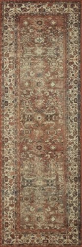 Miniatura 8 de Magnolia Home by Joanna Gaines x Loloi Banks Collection BAN-04 - Alfombra decorativa de ladrillomarfil de 3 pies 6 pulgadas x 5 pies 6 pulgadas