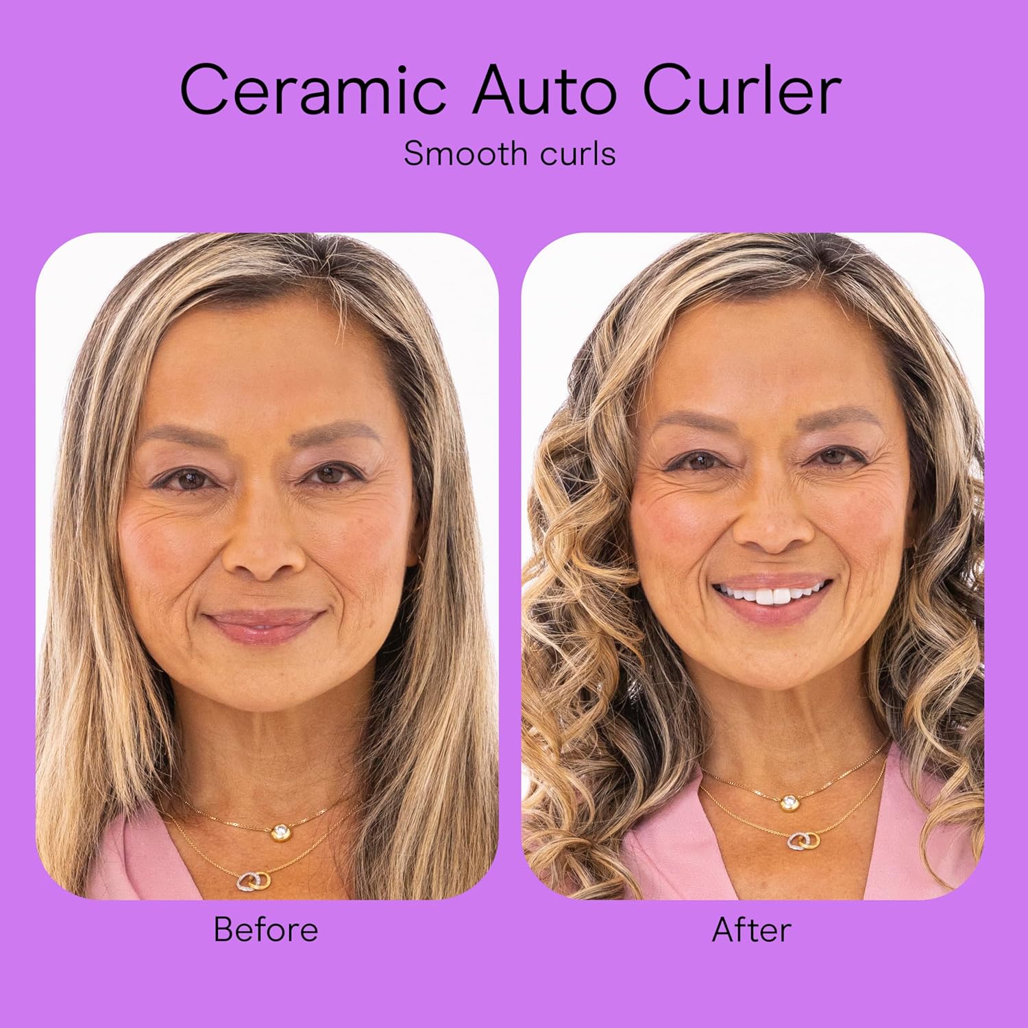 INFINITI PRO CONAIR Curl Secret Automatic Curling Iron, ¾-inch Curling Iron Barrel, Automatic Hair Curler for All Hair Types and Lengths, Dual Voltage for Worldwide Travel, Gray/Gold