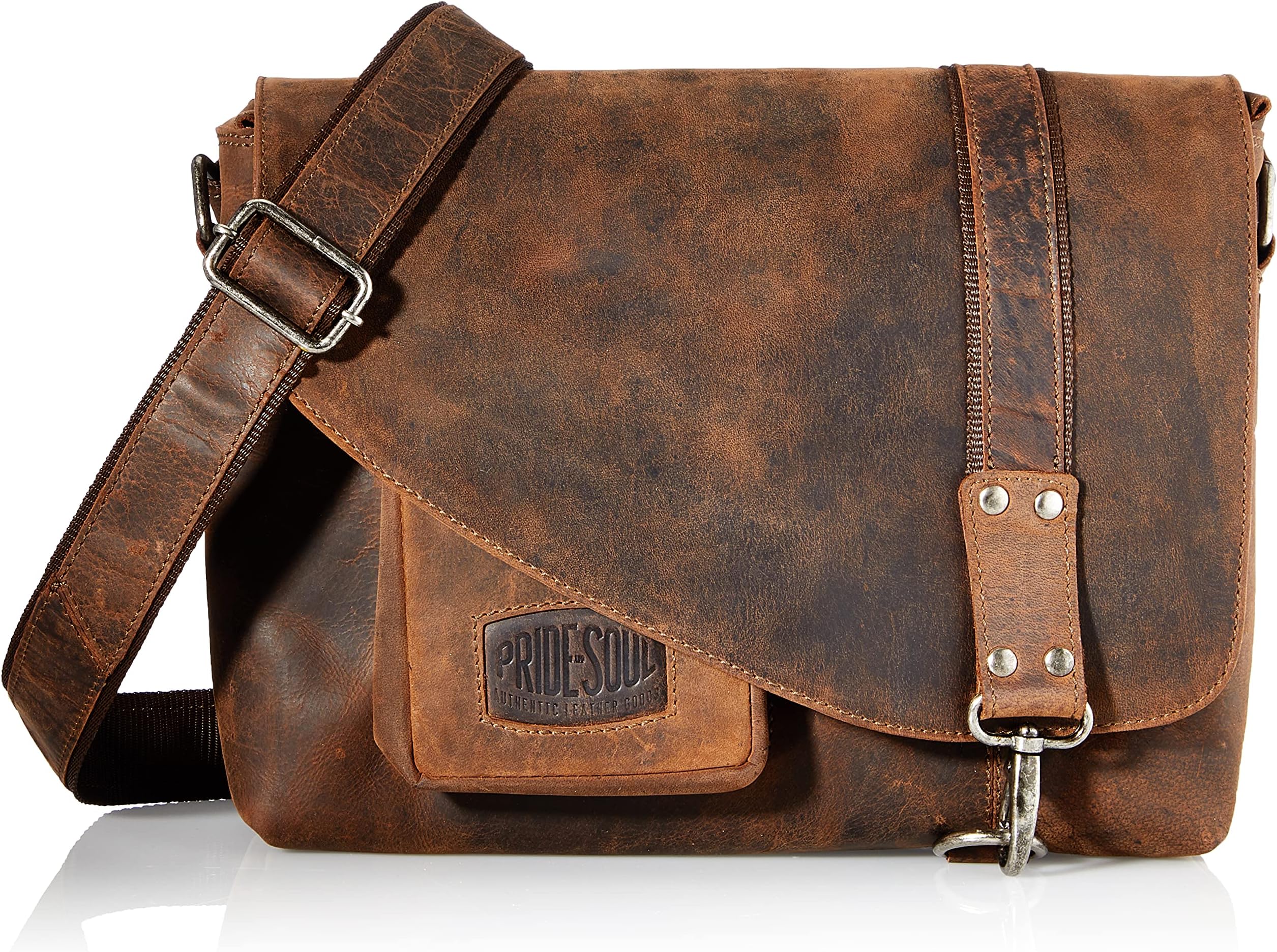 Pride and Soul - 47144 MRS NOEL - vintage shoulder bag, genuine leather, brown