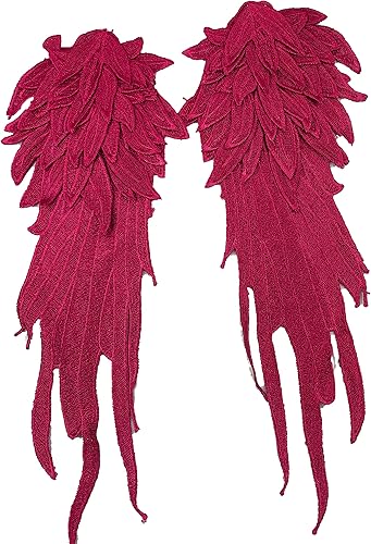 Miniatura 7 de Heyiwell 1 par de apliques de encaje de alas de ángel para coser para bodas, ropa de vestir, jeans, accesorio de bricolaje, caramelo grande