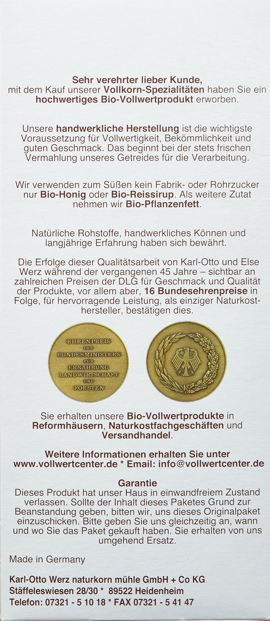 Werz Reis-Vollkorn-Mehl glutenfrei, 5er Pack (5x 1000 g) - Bio