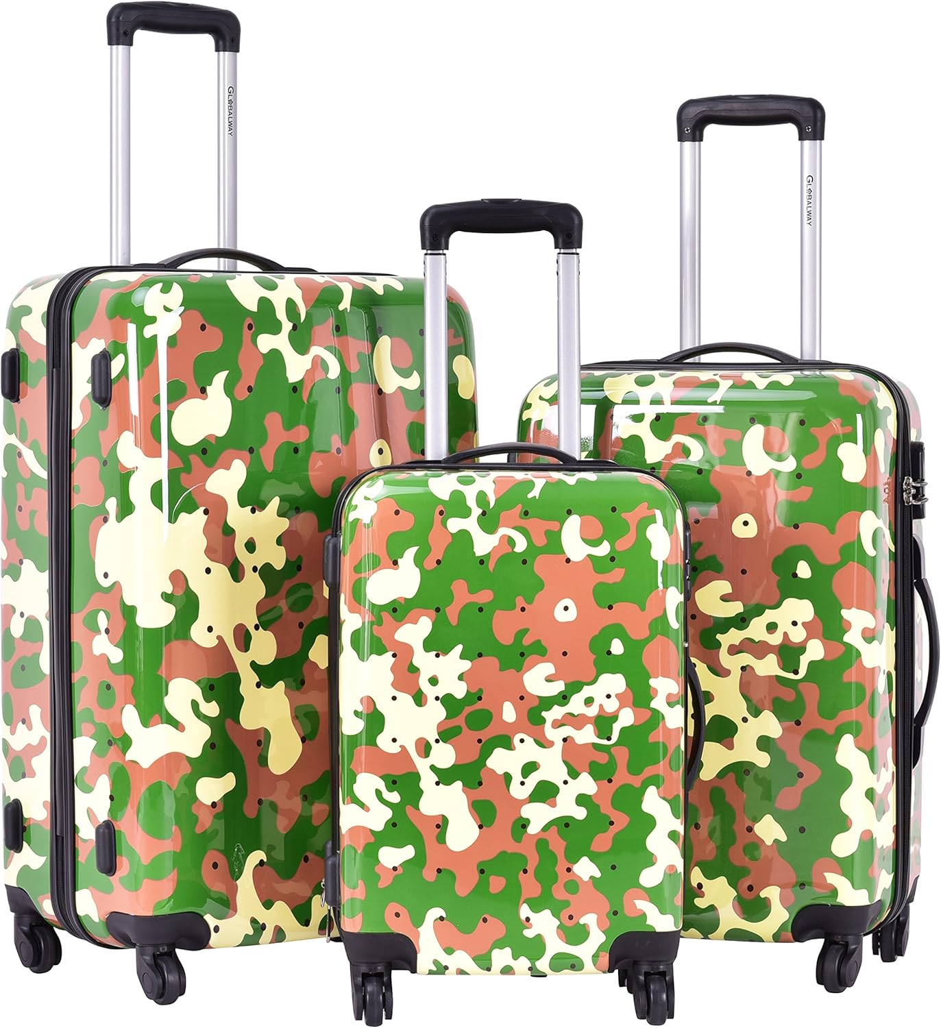 Goplus® GLOBALWAY 3 Pcs Luggage Travel Set Bag ABS+PC