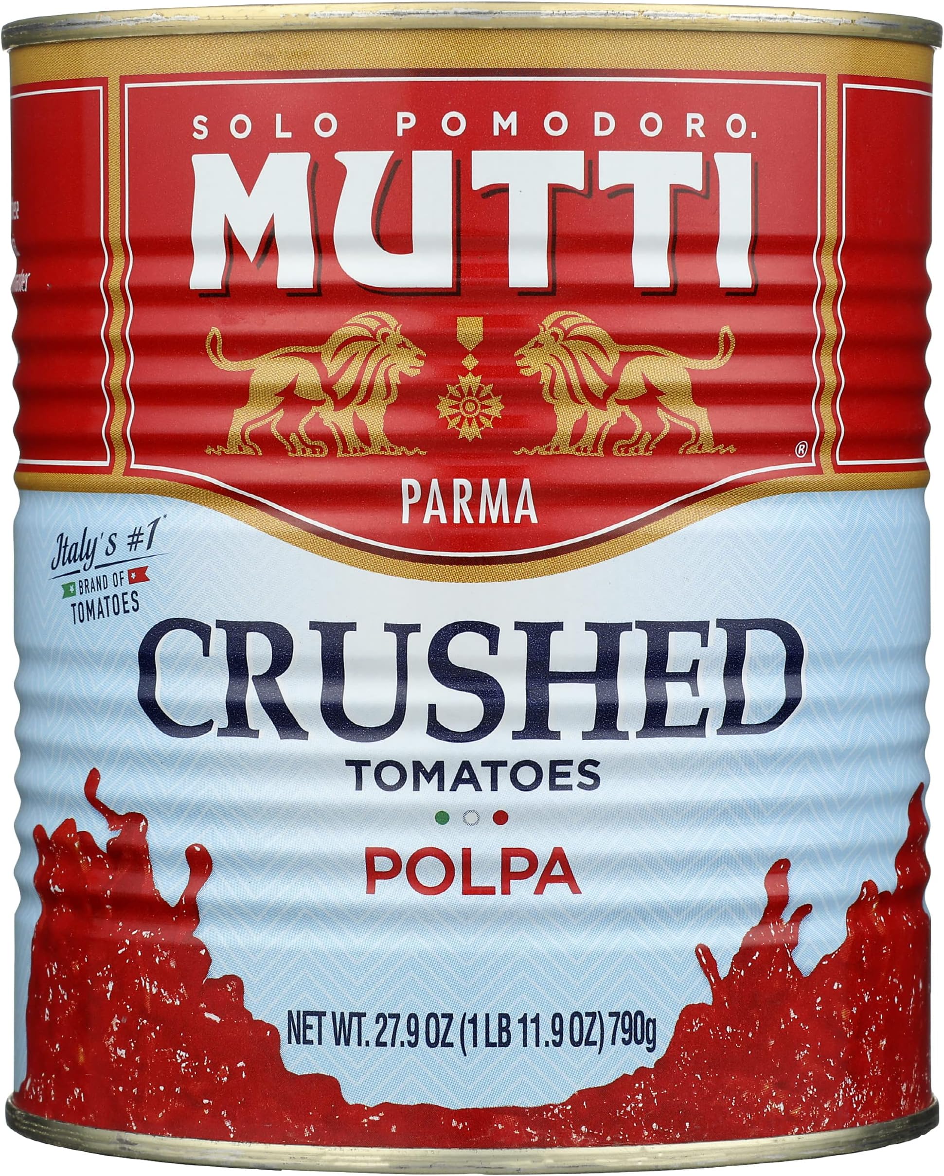 MuttiFinely Crushed Tomatoes, No Additives or Preservatives, Vegan, Gluten Free & Non-GMO, 28 Oz (Pack of 6)