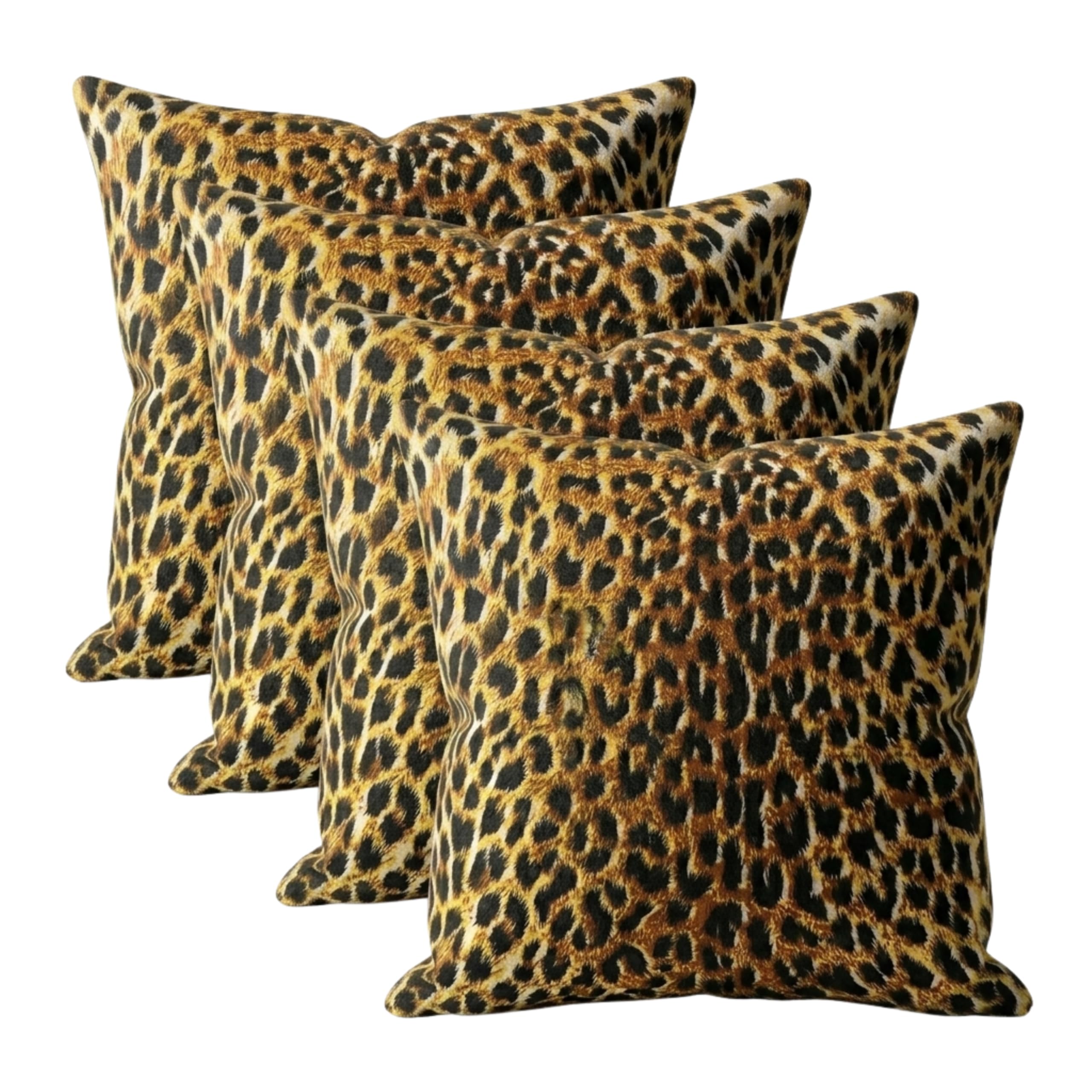 Decorative Cushion Covers Pack of 4 (White & Grey Polka, 45L x 45W)