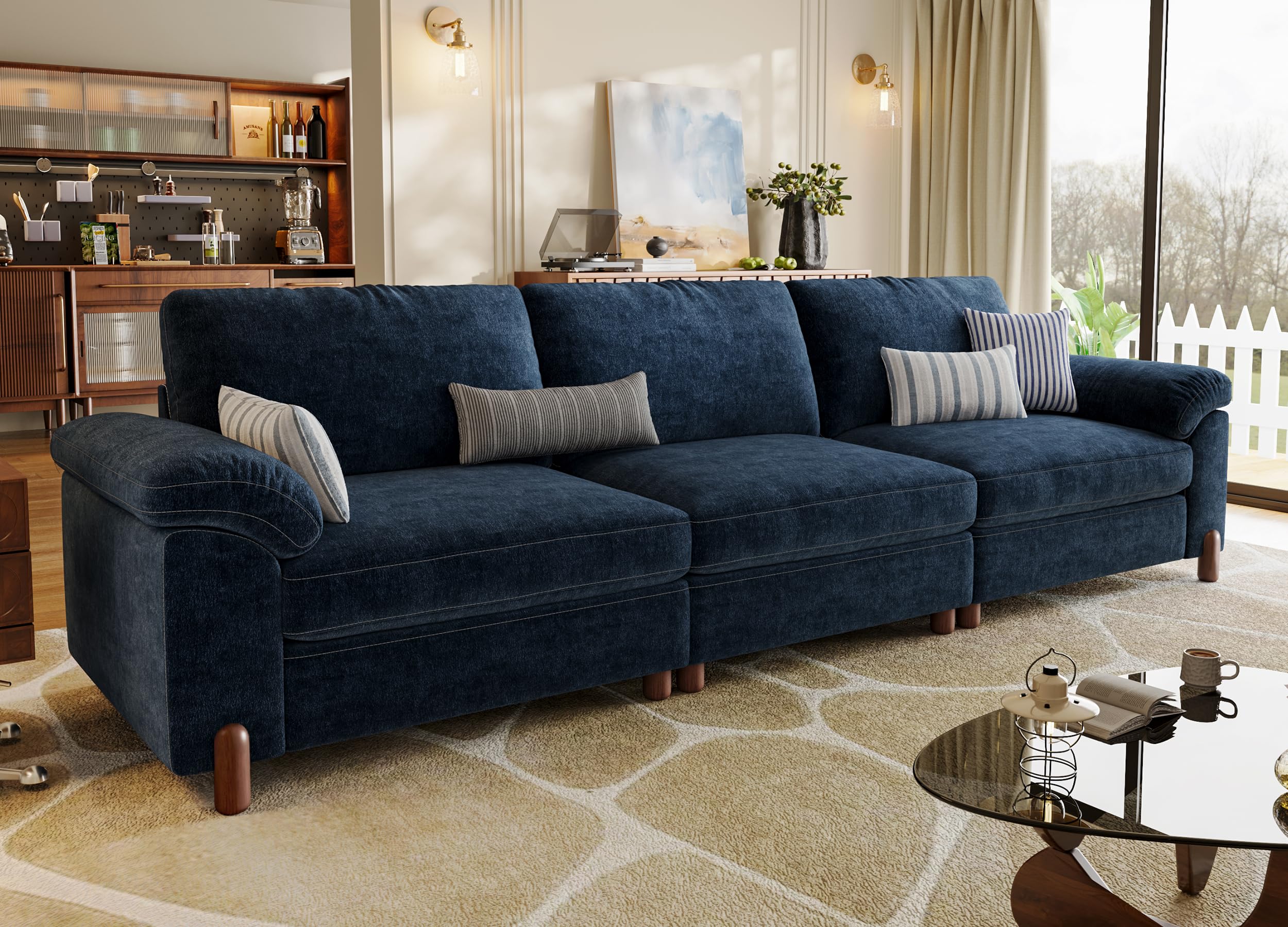 SITJOY Oversized Sectional in Navy Blue