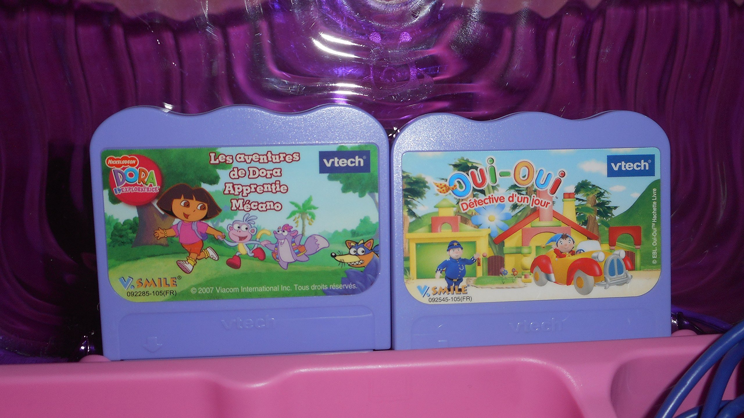 VTech - Console de jeu VSmile rose livrée avec Dora l'Exploratrice