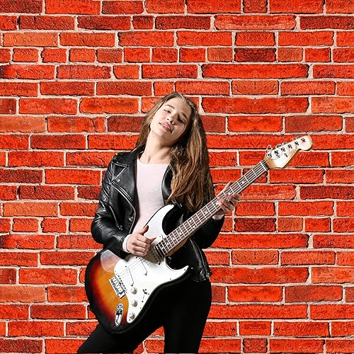 Miniatura 6 de Chuangdi Cortinas de pared de ladrillo para pared, diseño de escena, papel tapiz de ladrillo, cortina de papel tapiz extraíble para puerta, mantel