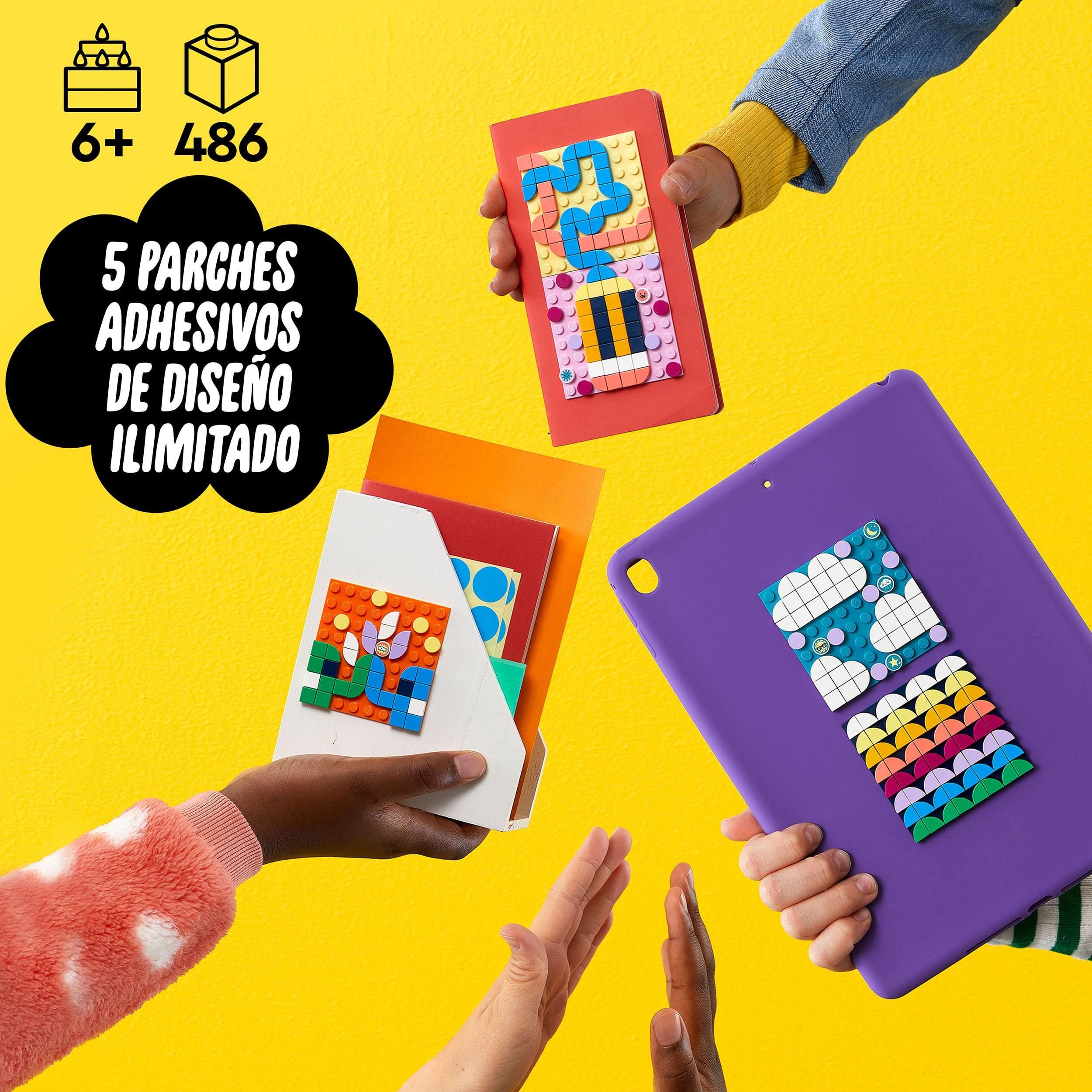 LEGO 41957 Dots Megapack de Parches Adhesivos 5en1, Juguete, Manualidades para Niños y Actividades Creativas, Decorar Libretas y Fundas de Móvil, Idea de Regalo