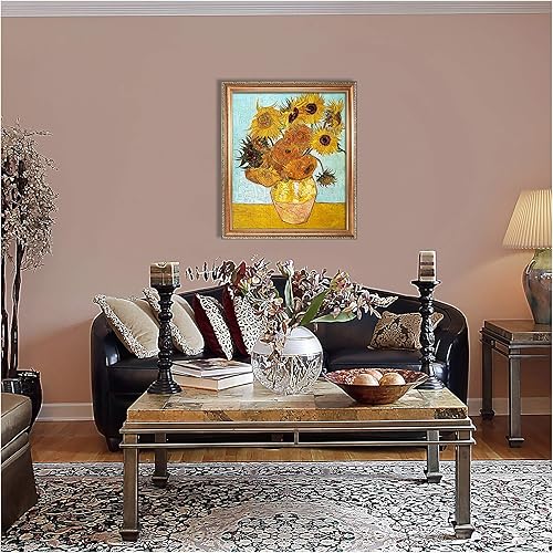 Miniatura 1318 de A&T ARTWORK The Starry Night de Vincent Van Gogh. Tamaño del marco: 36 x 30 pulgadas, tamaño de la imagen: 30 x 24 pulgadas, reproducciones clásicas