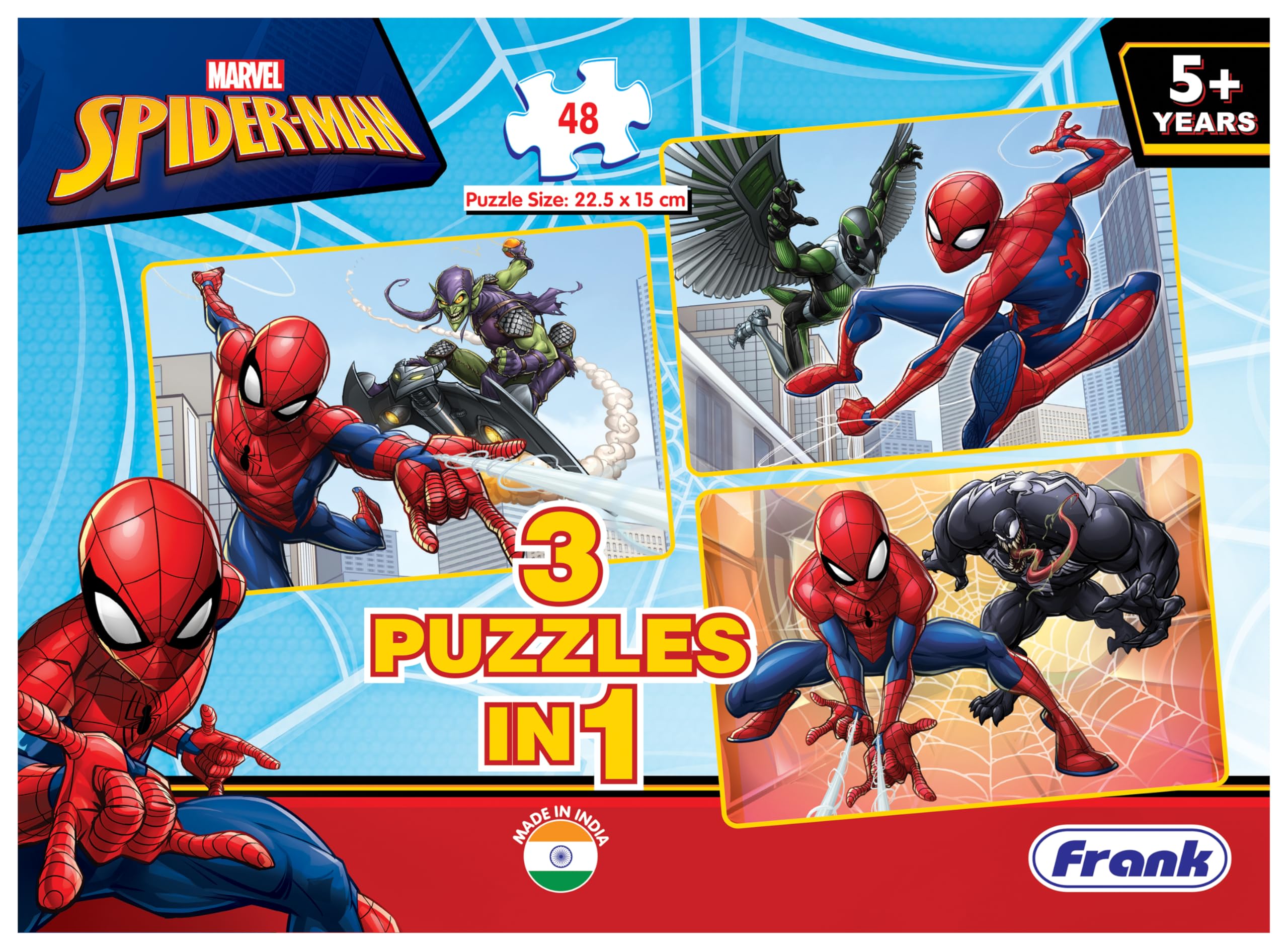 Frank Spider Man Jigsaw Puzzle for 5+ Years, Set of 3, Multicolour - Engaging Puzzle for Kids - Fun & Challenging Brain Booster Games - for Focus and Mmemory - 90147-image-25