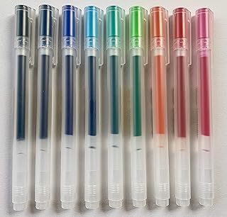 MUJI Gel Ink Ballpoint Pens [0.5mm] 9-colors Pack by MUJI