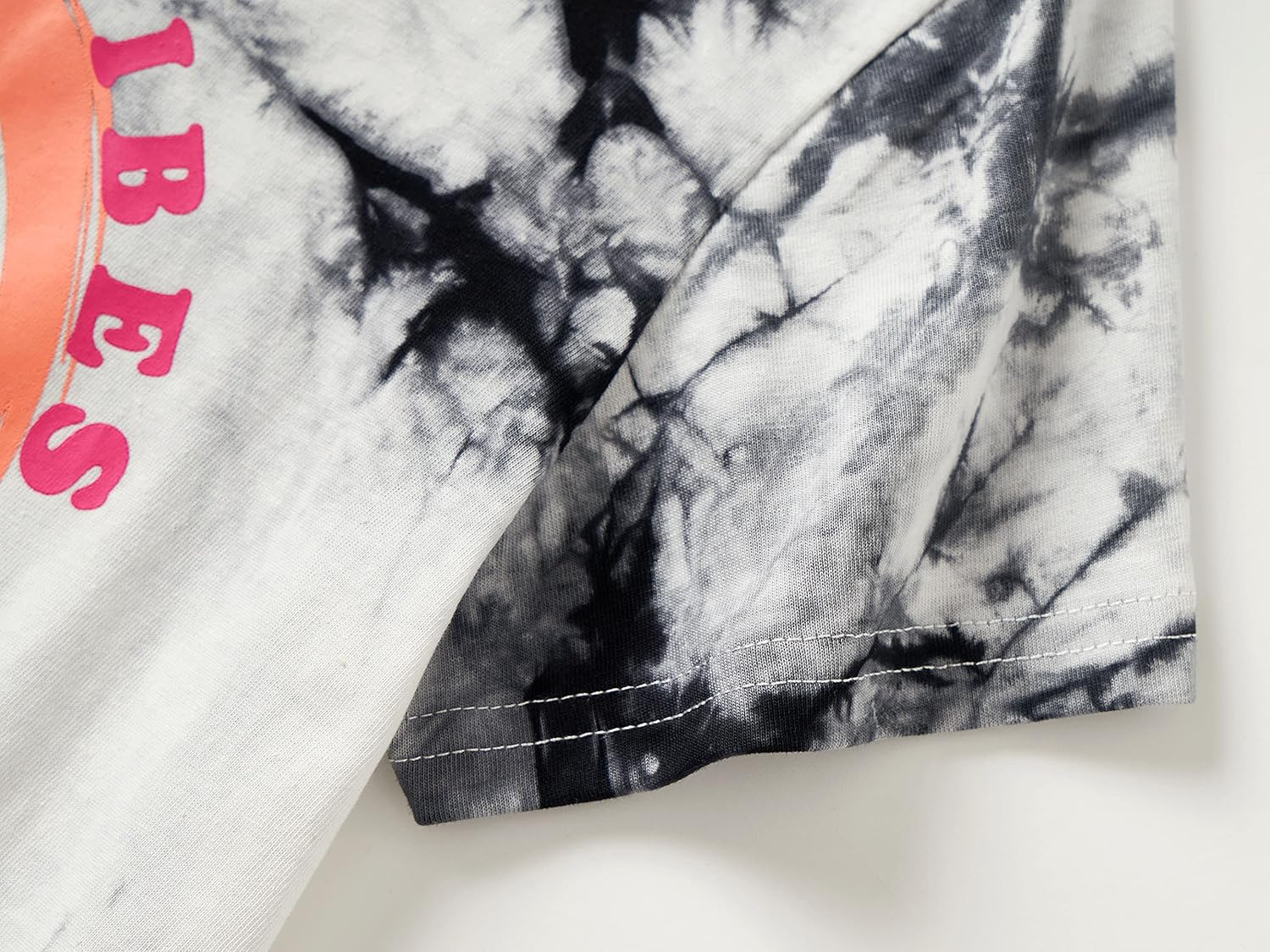 Tebbis Trendy Tie Dye Sleepover Summer Pajamas for Girls -100% Cotton Soft Butterfly Avocado Jammies Size 6-18 - Image 2