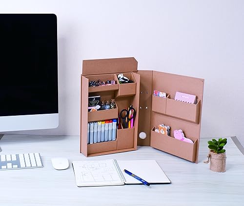 Miniatura 5 de Nakabayashi LST-FA4KR Herramienta de Estilo de Vida Pequeña Caja de Almacenamiento Archivo A4 Artesanía