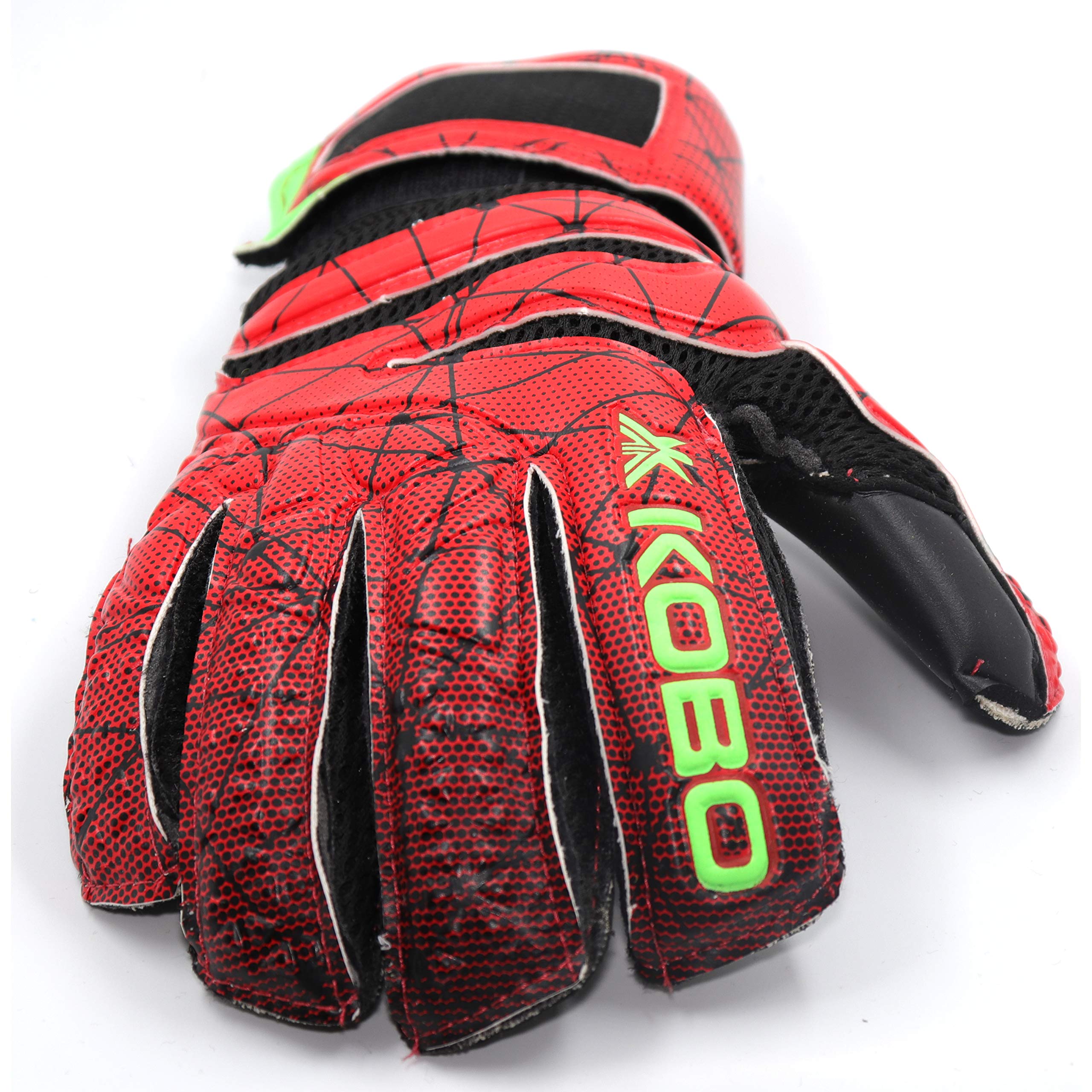 Kobo Football/Soccer Goalie Goal Latex Keeper Gloves, Strong Grip for The Toughest Saves (7.5) 4