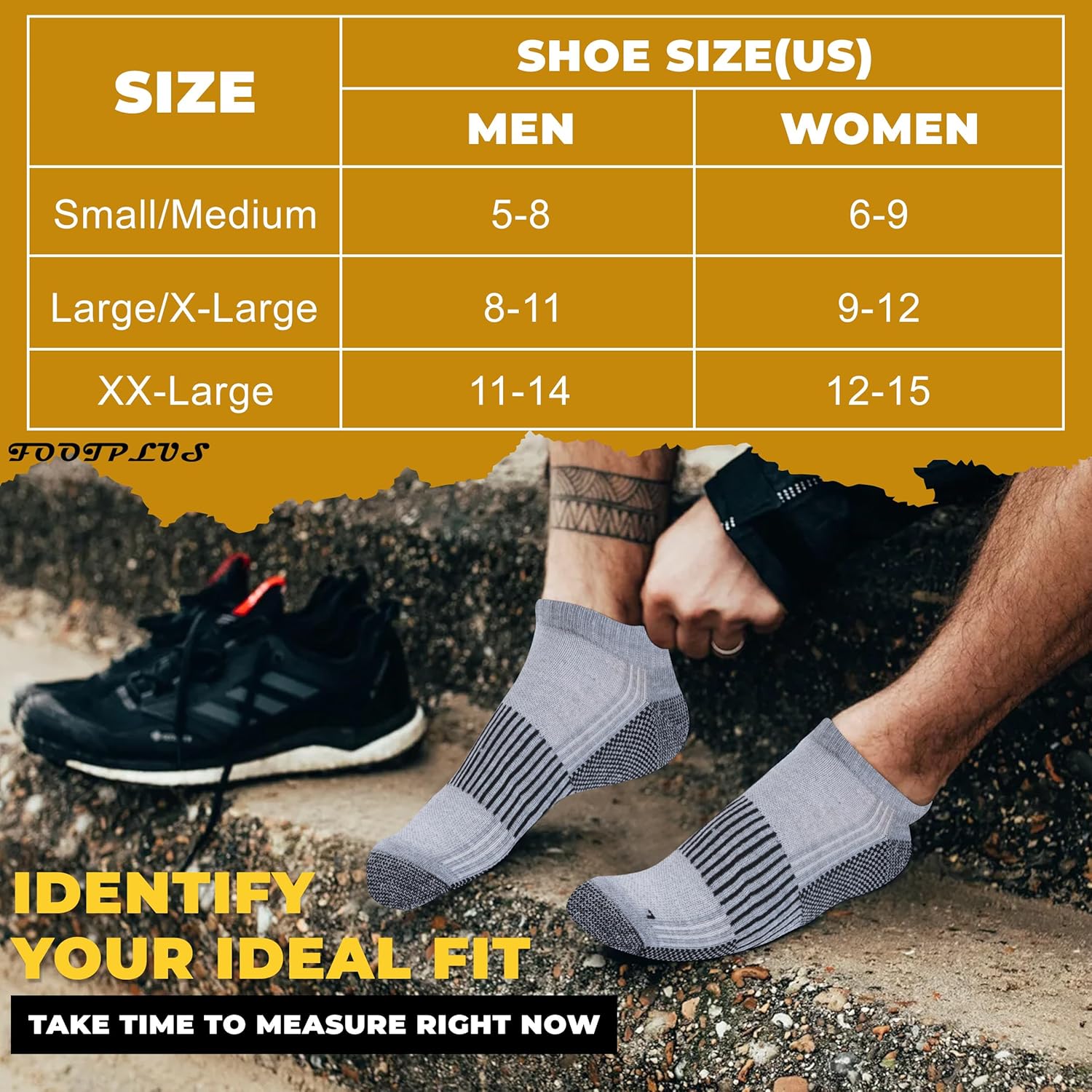 FOOTPLUS Copper Compression Socks,Unisex Cushioned Sole Arch Support Athletic Ankle/Crew Running Hiking Socks