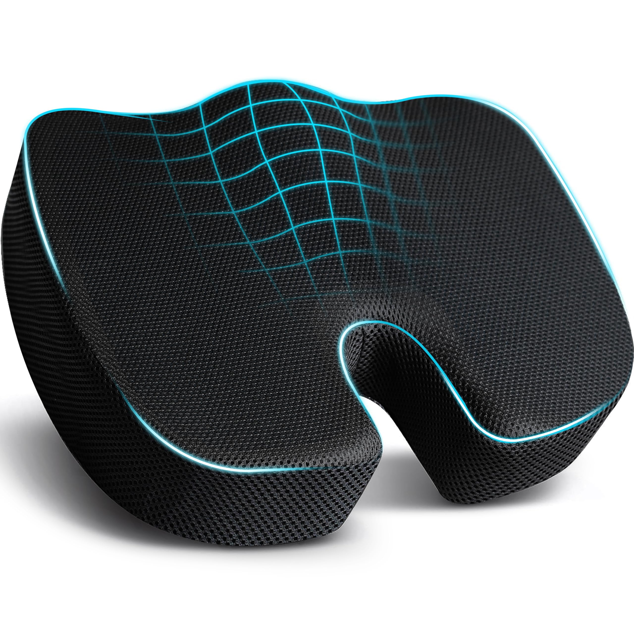 EcoNour Seat Cushions for Office Chairs | Tailbone Pain Relief Cushion for Car Seat | Sciatica, Butt & Coccyx Pain Relief Desk Chair Cushion for Long Sitting Drivers | cojín para asiento de carro