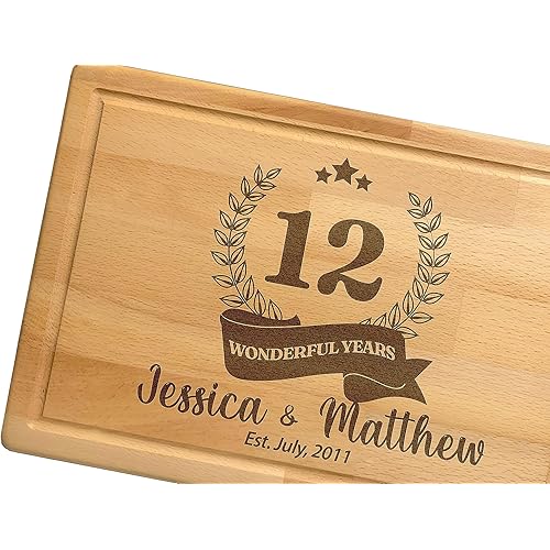 Personalized Cutting Board For Couple, Parents Gifts For 25th 50th Anniversary, Wedding, Housewarming, New Home, Bridal Shower, Custom Chopping Board