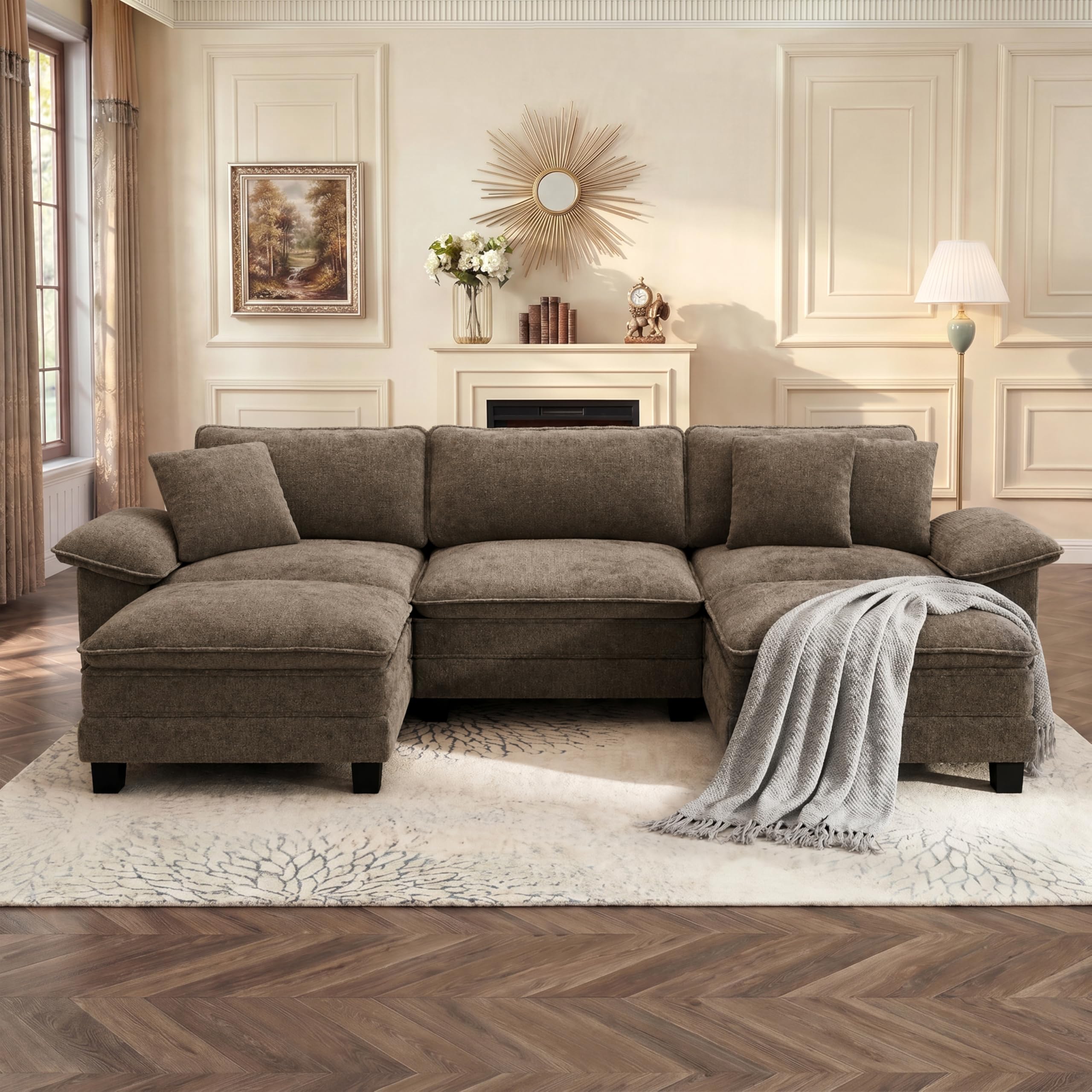 PHI VILLA 123.6 Inch Cloud Sectional