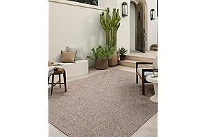 Loloi Amber Lewis Topanga Collection TOP-06 Natural/Mist 7'-10" x 10' Indoor/Outdoor Area Rug