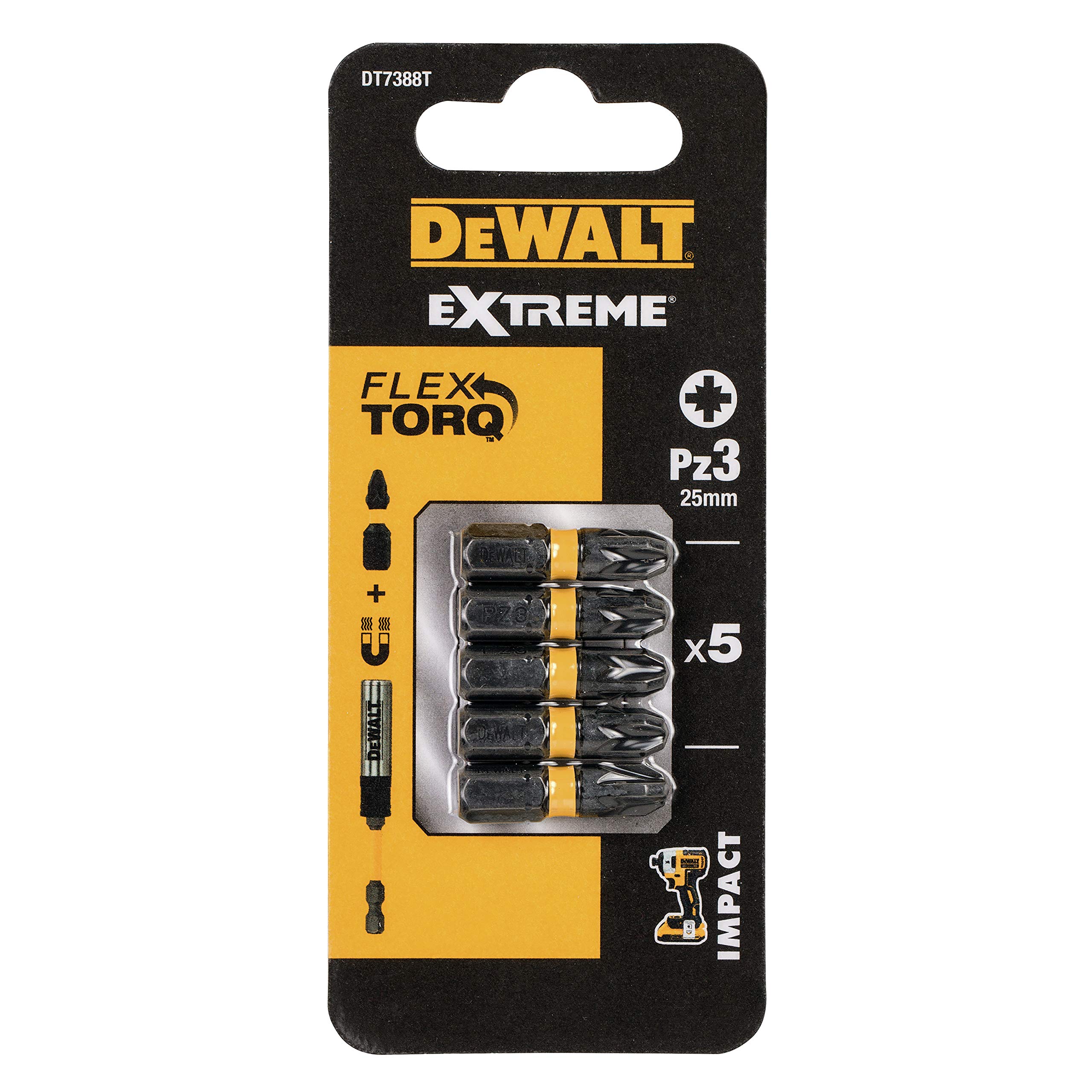 Image secondaire de Jeu de 5 Embouts Torsion Impact Dewalt Pz3