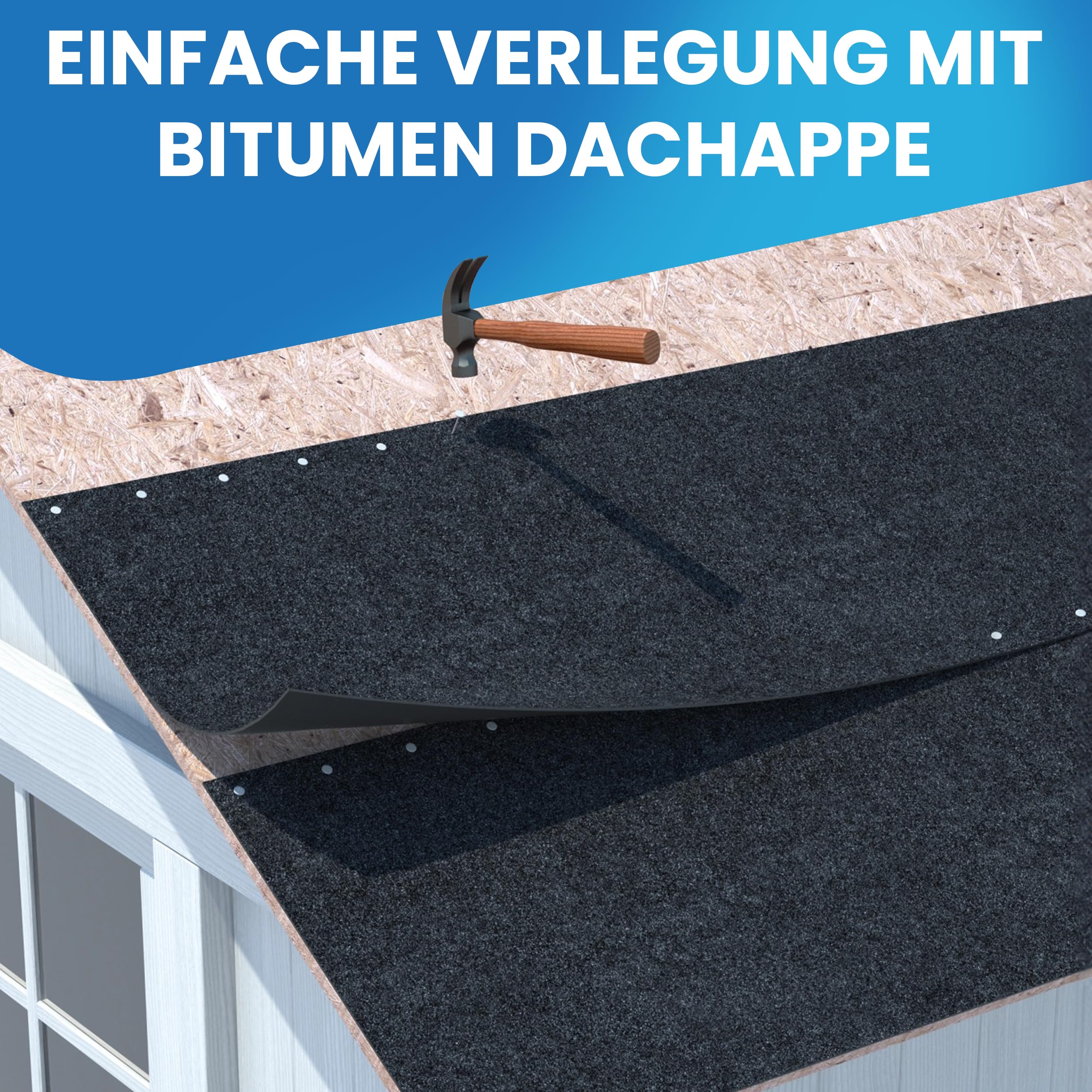 Rouleau carton bitumé noir sablé 10 m² 10 x 1m