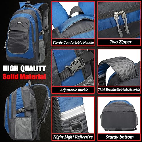 Miniatura 3 de ProEtrade Mochila para universidad, resistente, viajes, negocios, senderismo, para laptop de hasta 15.6 pulgadas, regalos con múltiples