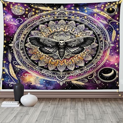 Miniatura 14 de Ambesonne Tapiz de fiesta de los años 70, caja retro en arte pop, música de baile, composición colorida impresa, para colgar en la pared para