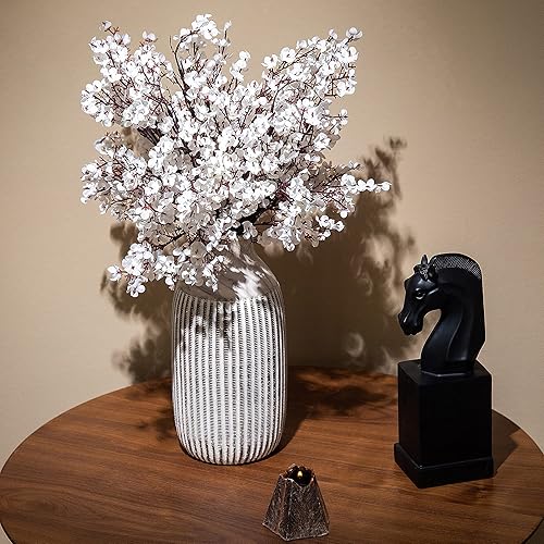 Miniatura 21 de 10 piezas de flores artificiales de aliento de bebé, flores artificiales de tacto real a granel, flores de seda para decoración del hogar, arreglo