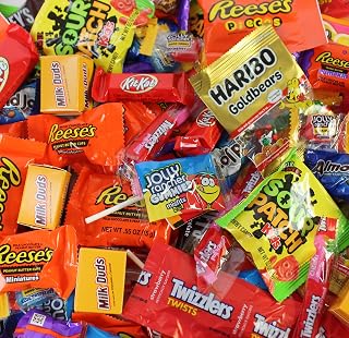 QueenJax 2 LB Chocolate & Candy Variety Pack - Bulk Assorted Individually Wrapped Candies for Easter, Halloween Parties & Treats