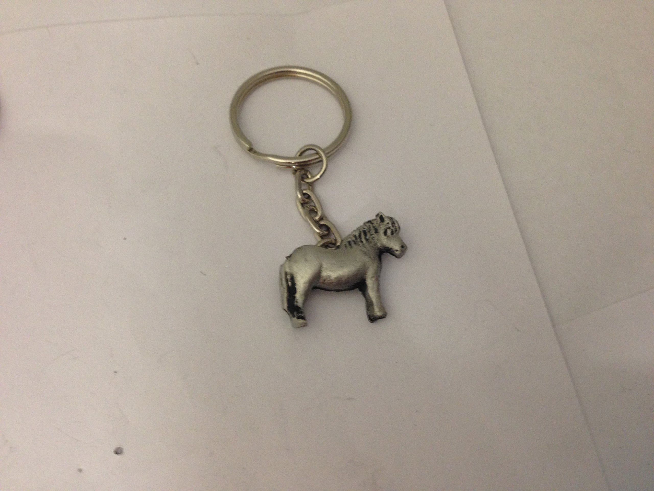 Prideindetails Silver Pony E48 Made Of Fine English Pewter On A Split Ring Keyring
