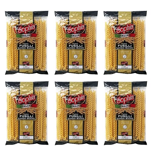 Sophia Pasta Long Fusilli "Col Buco" - 16oz (paquete de 6)