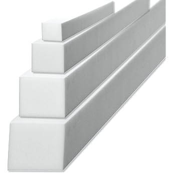 sunnypillow Foam Strips Mattress Extension Made of Foam Padding Cut 10 x 10 x 120 cm RG 25/44 Mattress Compensation in Many Sizes to Choose From