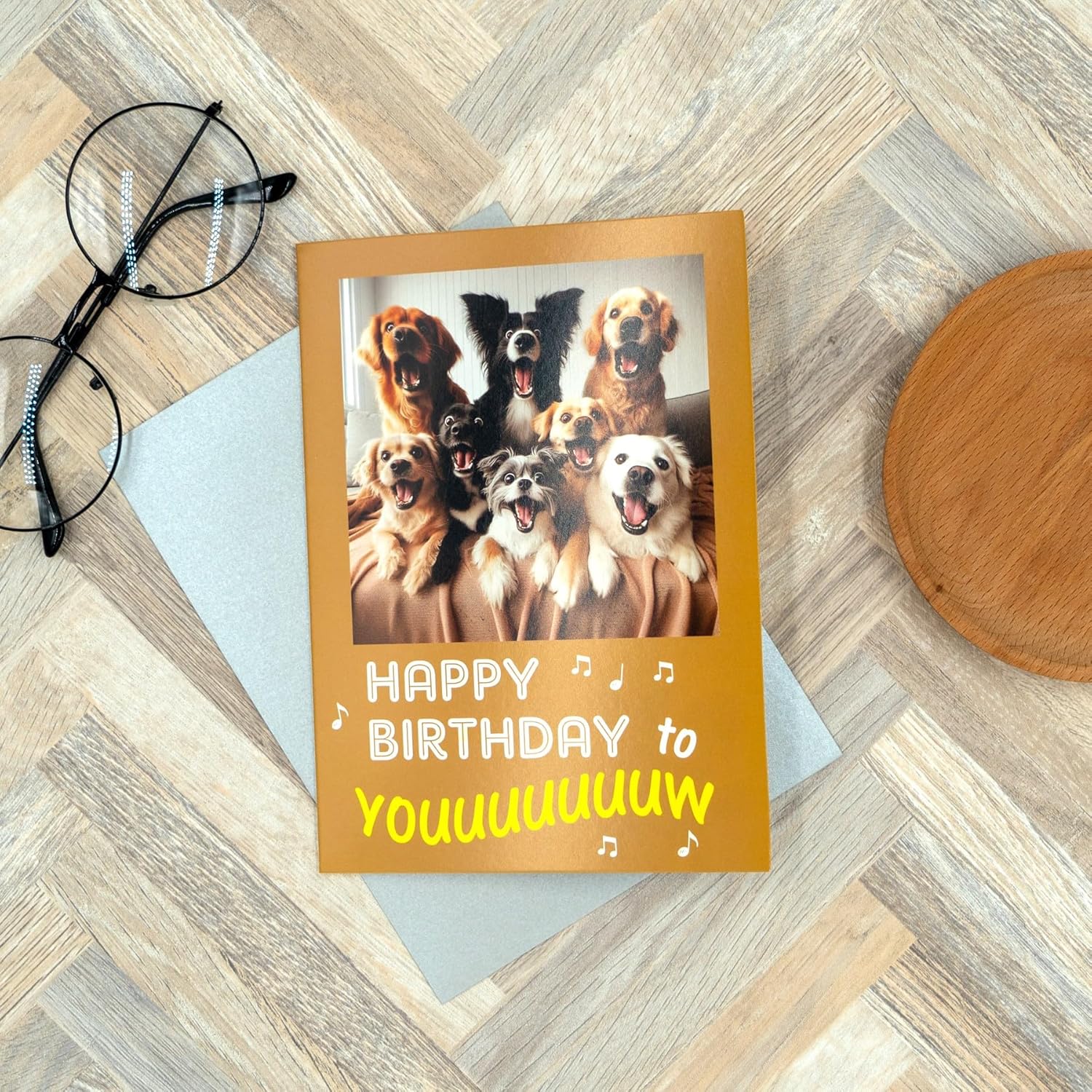 Gooji 5x7 Dogs Birthday Card, Funny Humorous Cute Card for Wife Husband Teenage Young Boy Girl Men Women Adult, Corgi Golden (Sing) - Image 6