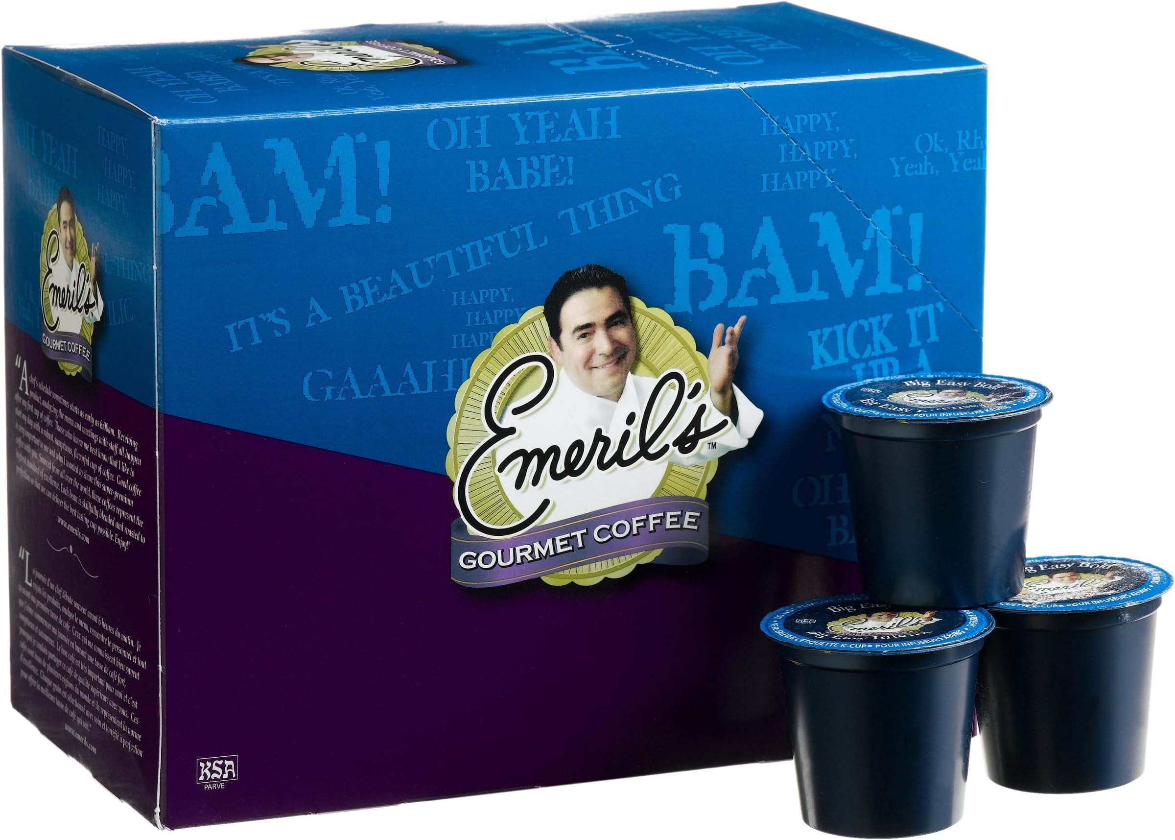 Emeril's Big Easy Bold Coffee, 24-Count K-Cups for Keurig Brewers, 9.90 oz, (Pack of 2)