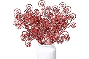 Ysleen 50Pcs Valentine Picks for Tree - Glitter Twigs